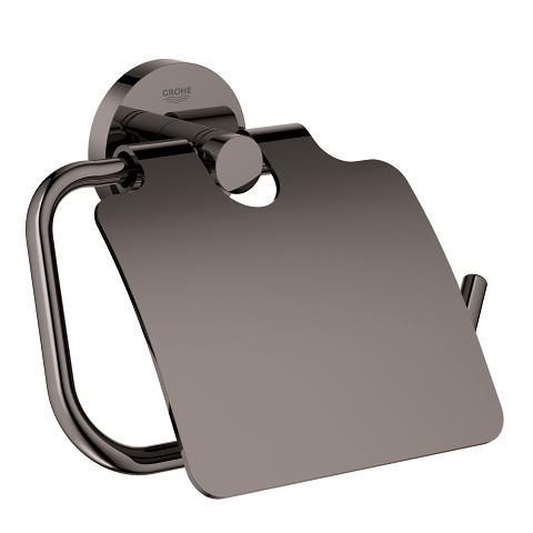 Outlet - Grohe Essentials toiletrulleholder med l&aring;g - Poleret hard graphite
