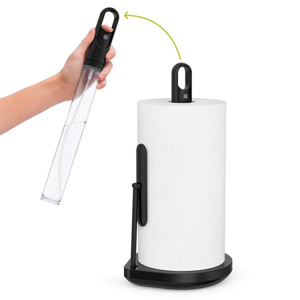 Simplehuman k&oslash;kkenrulleholder m/spray - Sort