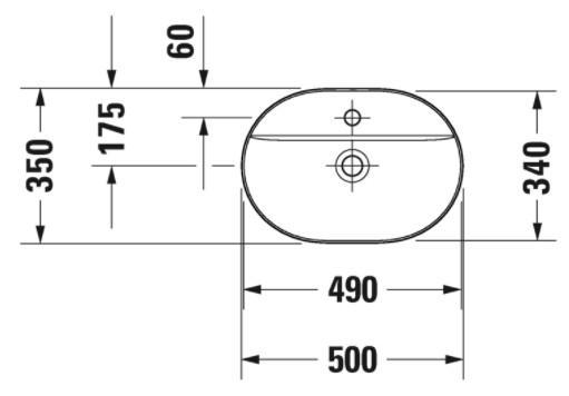 Duravit Luv 50 fritstående bowlevask - 1 hanehul Duravit Luv 50 fritstående bowlevask - 1 hanehul