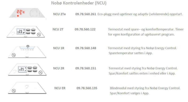 Nob&oslash; Front varmeliste 73 - 500W - 400V u/kontrolenhed
