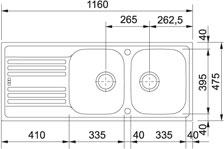 Franke Euroform EFX 621 k&oslash;kkenvask