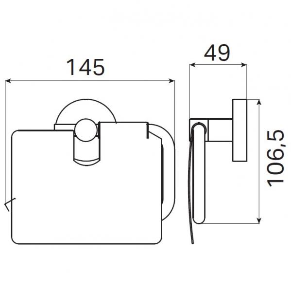 Kosmos toiletpapirholder m/låg - Børstet gunmetal Kosmos toiletpapirholder m/låg - Børstet gunmetal