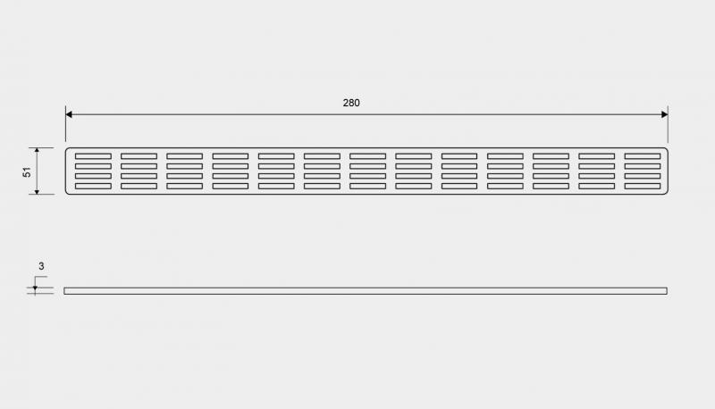 Unidrain Stripe rist - 300mm Unidrain Stripe rist - 300mm