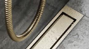 Unidrain Highline panel - B&oslash;rstet messing - 1000 mm