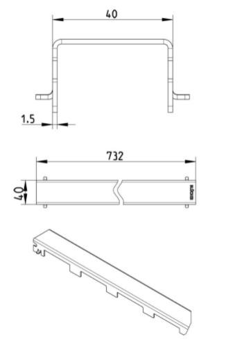 Blucher Waterline 800 mm afl&oslash;b m/Copenhagen Line rist - Sort