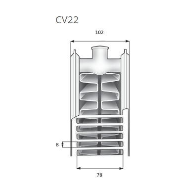 Purmo Ventil Compact CV22-500-400mm - 6 kvm Purmo Ventil Compact CV22-500-400mm - 6 kvm