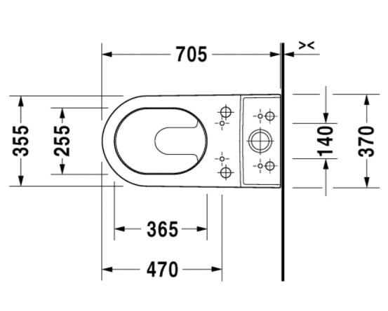 Duravit Starck 3 gulvtoilet m/wondergliss til sensowash sæde Duravit Starck 3 gulvtoilet m/wondergliss til sensowash sæde