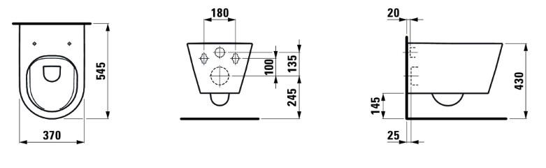 Laufen Kartell Rimless væghængt toilet INKL sæde m/softclose Laufen Kartell Rimless væghængt toilet INKL sæde m/softclose