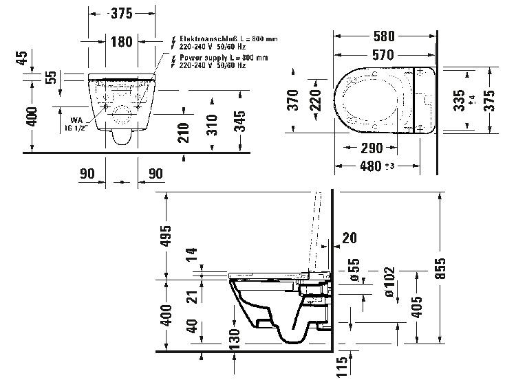 Duravit SensoWash D-Neo bidettoilet Duravit SensoWash D-Neo bidettoilet