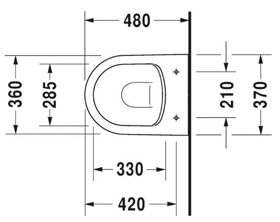 Duravit Me by Starck Compact Rimless væghængt toilet m/wondergliss - Hvid mat Duravit Me by Starck Compact Rimless væghængt toilet m/wondergliss - Hvid mat
