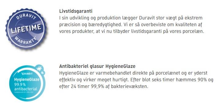 Duravit Me by Starck Rimless væghængt toilet m/HygieneFlush Duravit Me by Starck Rimless væghængt toilet m/HygieneFlush
