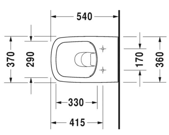 Duravit DuraStyle v&aelig;gh&aelig;ngt toilet inkl. s&aelig;de m/softclose