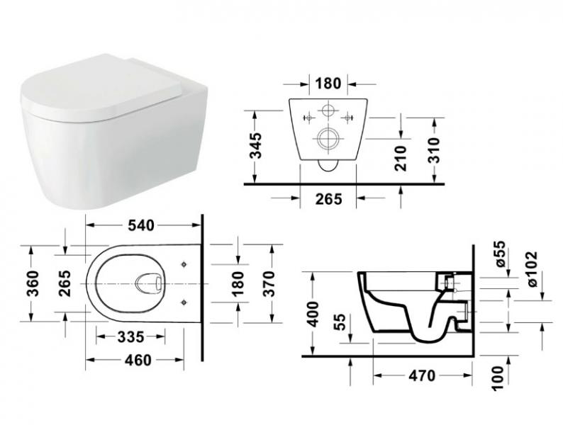 Duravit ME by Starck Hero edition væghængt toilet m/DuraFlush og DuraShield Duravit ME by Starck Hero edition væghængt toilet m/DuraFlush og DuraShield
