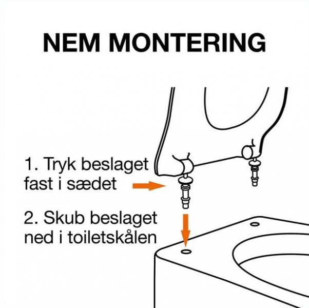 Pressalit 754 toiletsæde m/soft close og propbeslag - Hvid Pressalit 754 toiletsæde m/soft close og propbeslag - Hvid