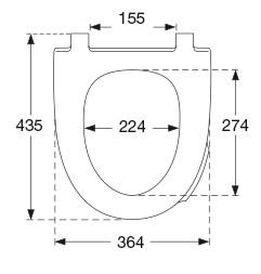 Pressalit Spira Art s&aelig;de m/softclose og Quick Release - Hvid
