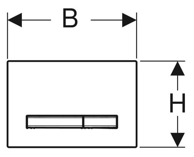 Geberit Sigma 50 Square betjeningsplade - Hvid/Sort krom Geberit Sigma 50 Square betjeningsplade - Hvid/Sort krom