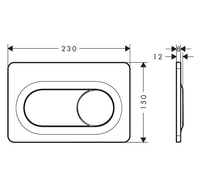 hansgrohe iFrame Original S betjeningsplade - Mat sort
