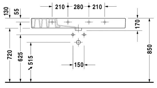 Duravit Vero 125 m&oslash;belvask - Wondergliss