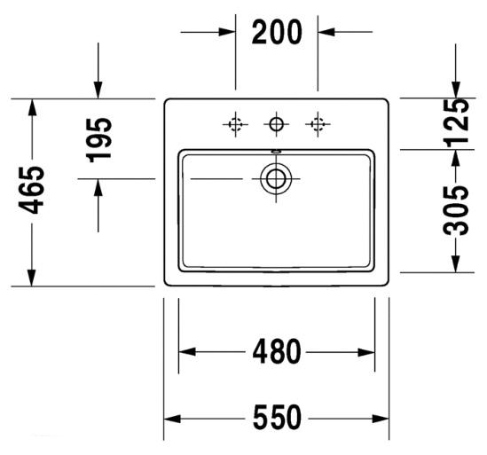 Duravit Vero 55 håndvask t/nedfældning Duravit Vero 55 håndvask t/nedfældning