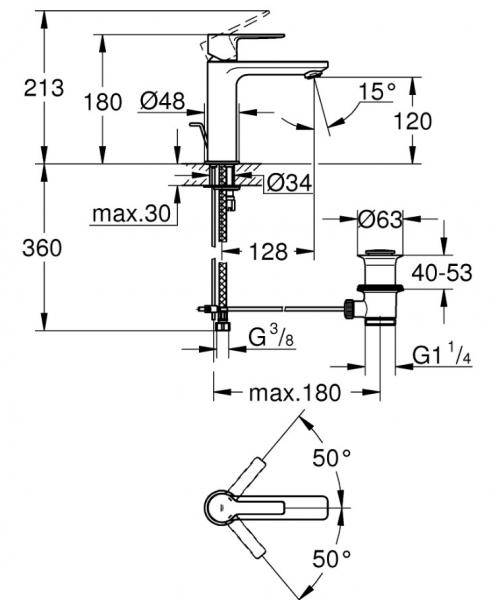 Grohe Lineare New S h&aring;ndvaskarmatur - Krom