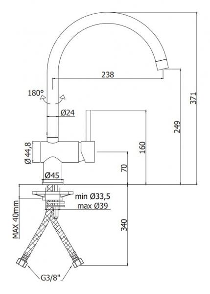 Lavabo Kubus 030 køkkenarmatur - Bruneret messing Lavabo Kubus 030 køkkenarmatur - Bruneret messing