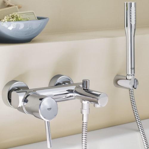 Grohe Concetto brusearmatur til kar inkl. h&aring;ndbruser