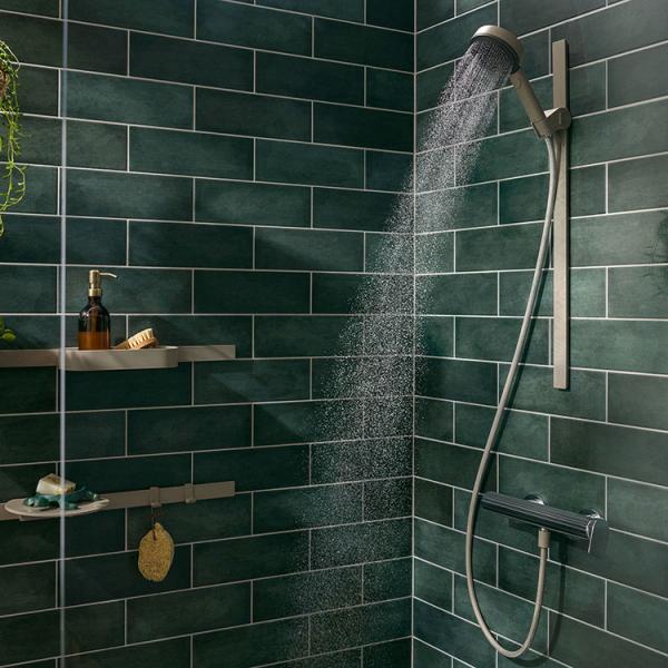 Hansgrohe WallStoris push håndbruserholder - Planet edition (sand) Hansgrohe WallStoris push håndbruserholder - Planet edition (sand)