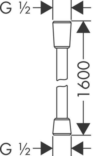 hansgrohe Isiflex bruserslange 160 cm - Poleret guldoptik