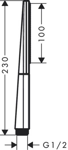 Hansgrohe Rainfinity 100 1jet h&aring;ndbruser - Mat hvid