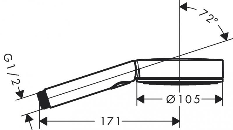 Hansgrohe Pulsify Select S 3jet Relaxation h&aring;ndbruser - Krom