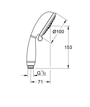 Grohe New Tempesta Rustic 100 h&aring;ndbruser - 4 spray