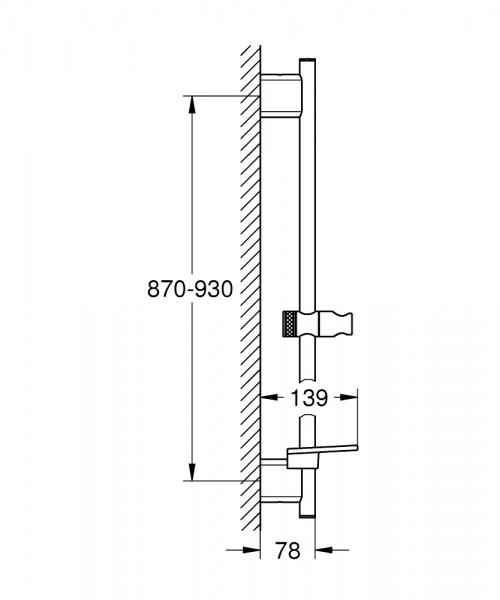 Grohe Rainshower SmartActive komplet brusesystem - 900 mm - B&oslash;rstet hard graphite