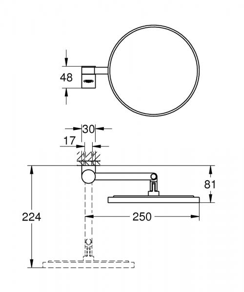 Grohe Selection kosmetikspejl - Steel Grohe Selection kosmetikspejl - Steel