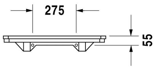Duravit 1930 hylde i porcel&aelig;n 650mm