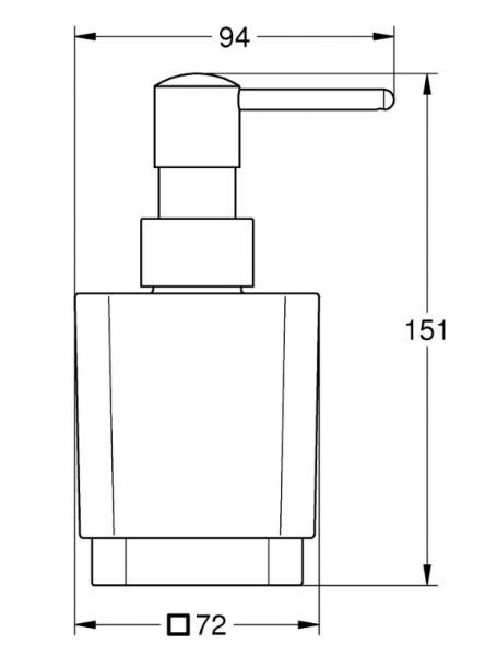Grohe Selection Cube s&aelig;bedispenser af glas