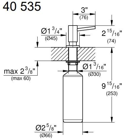 Grohe Cosmopolitan sæbedispenser - Børstet Hard Graphite Grohe Cosmopolitan sæbedispenser - Børstet Hard Graphite