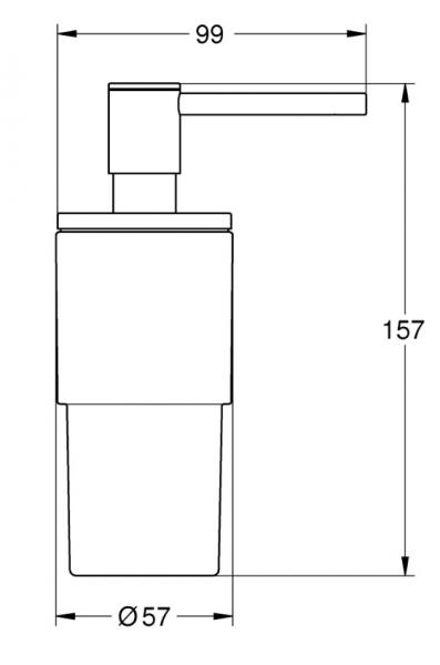 Grohe Atrio s&aelig;bedispenser - B&oslash;rstet hard graphite