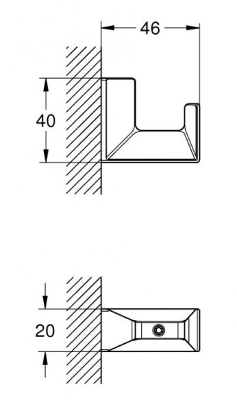 Grohe Selection Cube h&aring;ndkl&aelig;dekrog - Krom