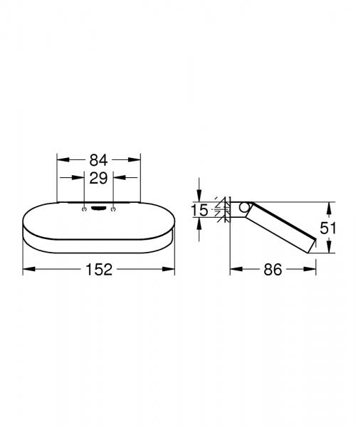Grohe Selection papirholder - B&oslash;rstet hard graphite