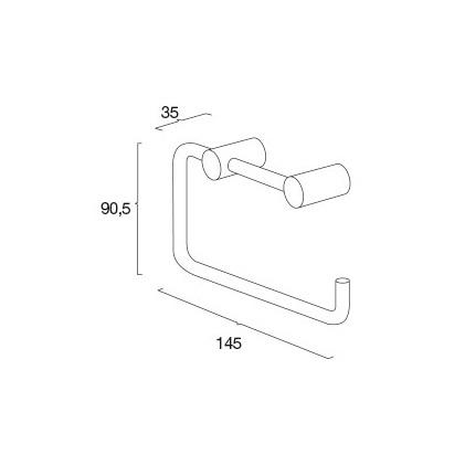 Pressalit toiletpapirholder - Sort krom Pressalit toiletpapirholder - Sort krom