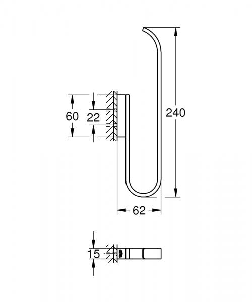 Grohe Selection reserve toiletrulleholder - B&oslash;rstet cool sunrise
