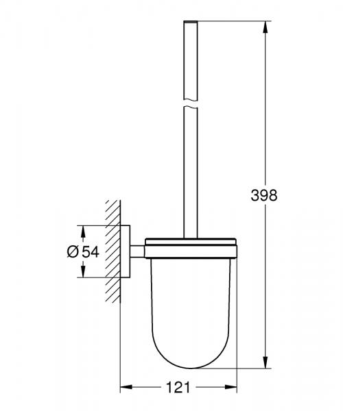 Grohe Essentials toiletbørste til væg - Poleret cool sunrise Grohe Essentials toiletbørste til væg - Poleret cool sunrise