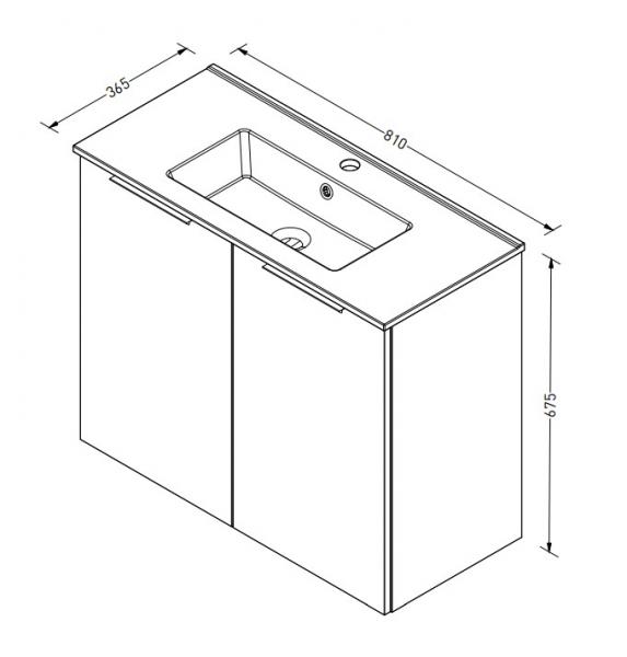 Sanibell Online 80 mini m&oslash;bels&aelig;t - Flatpack - Mat gr&aring;