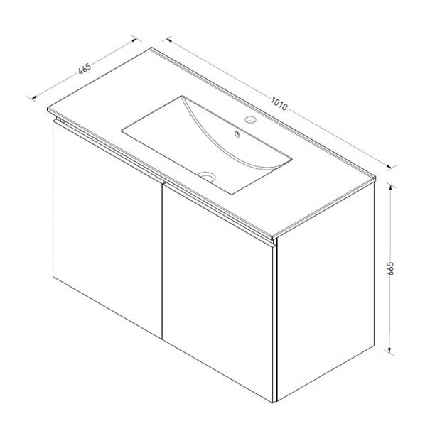 Sanibell Online 101 m&oslash;bels&aelig;t m/grebsfri l&aring;ger - Mat antracit - Flatpack