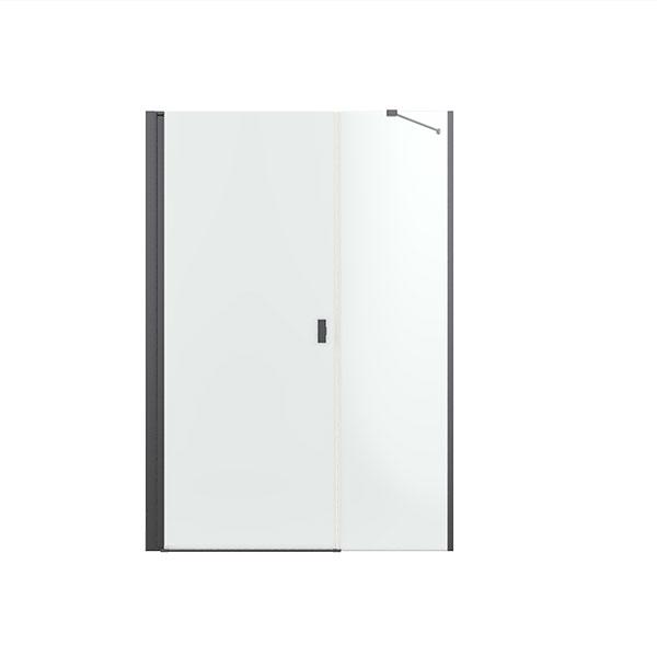 Strømberg Noma 45 svingdør m/sidepanel 1000mm - Venstre - Børstet gunmetal Strømberg Noma 45 svingdør m/sidepanel 1000mm - Venstre - Børstet gunmetal