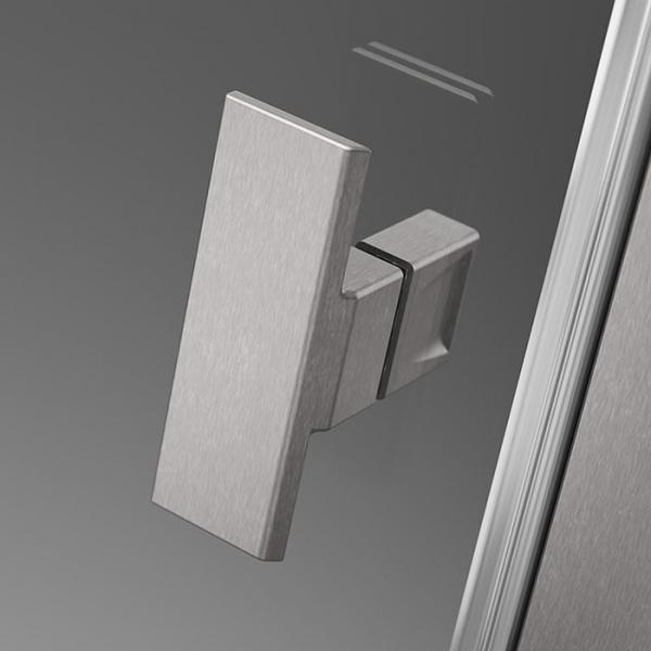 Str&oslash;mberg Noma 120 bruseniche - 80x80 cm - Klar glas/steel