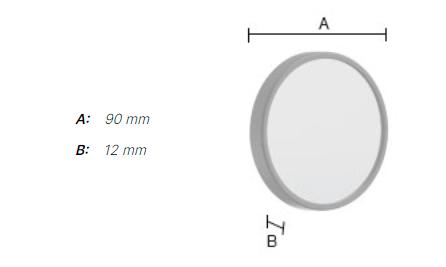 Smedbo Outline Lite kosmetikspejl med sugekop og 12x forst&oslash;rrelse - Sort