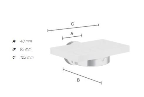 Smedbo Home s&aelig;besk&aring;l til v&aelig;g - Mat sort/porcel&aelig;n