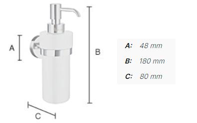 Smedbo Home s&aelig;bedispenser til v&aelig;g - Krom/porcel&aelig;n