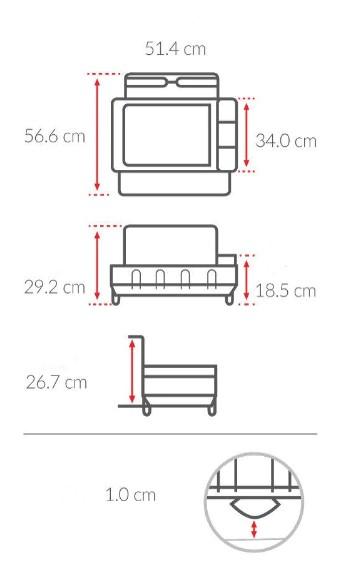 Simplehuman opvaskebakke m/st&aring;lramme - Sort